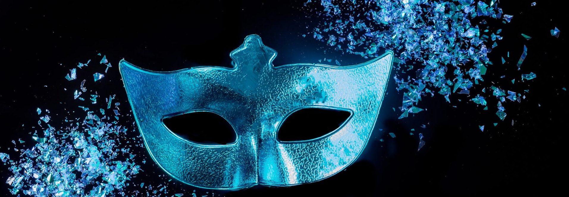 Blue carnival mask for masquerade