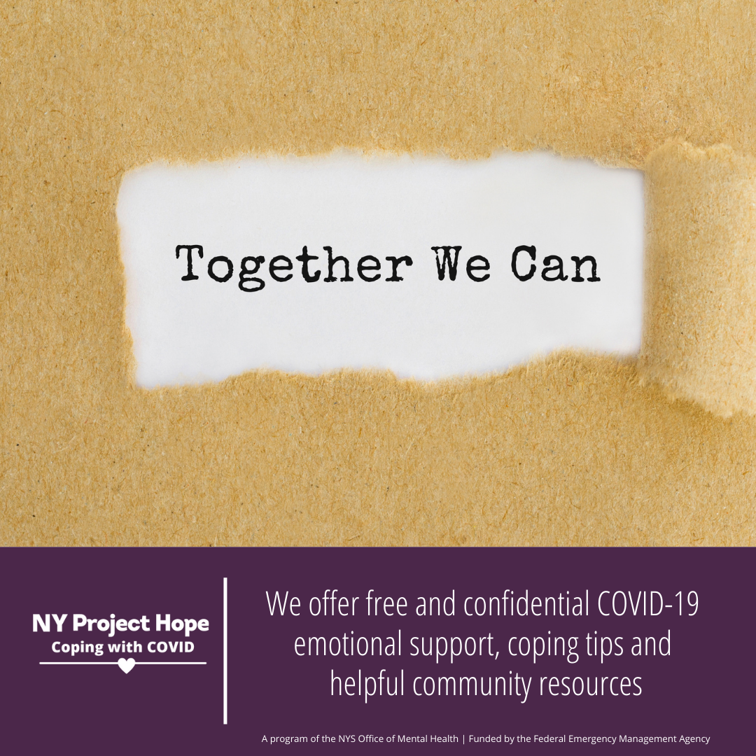 The Neighborhood Center to Counsel Community Members Struggling with COVID Issues thru NY Project Hope